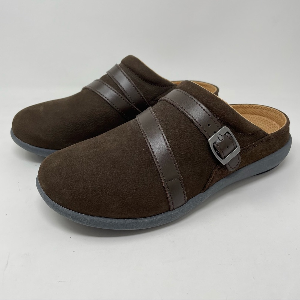 Spenco Brown Orthotic Clogs Size 7.5 WIDE. In very good preowned condition.